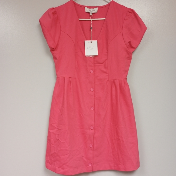 L'Academie Dresses & Skirts - NWT pink button down dress